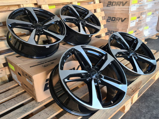 2DRV Wheelworld WH36 Felgen 18 Zoll Schwarz Poliert 8,0x18 ET40 5/112