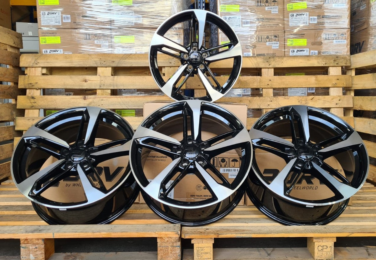 2DRV Wheelworld WH36 Felgen 19 Zoll Schwarz Poliert 8,5x19 ET30 5/112