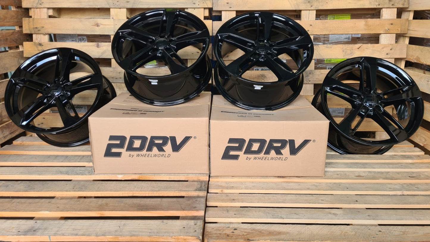 2DRV Wheelworld WH36 Felgen 18 Zoll Schwarz Glanz 8,0x18 ET40 5/112