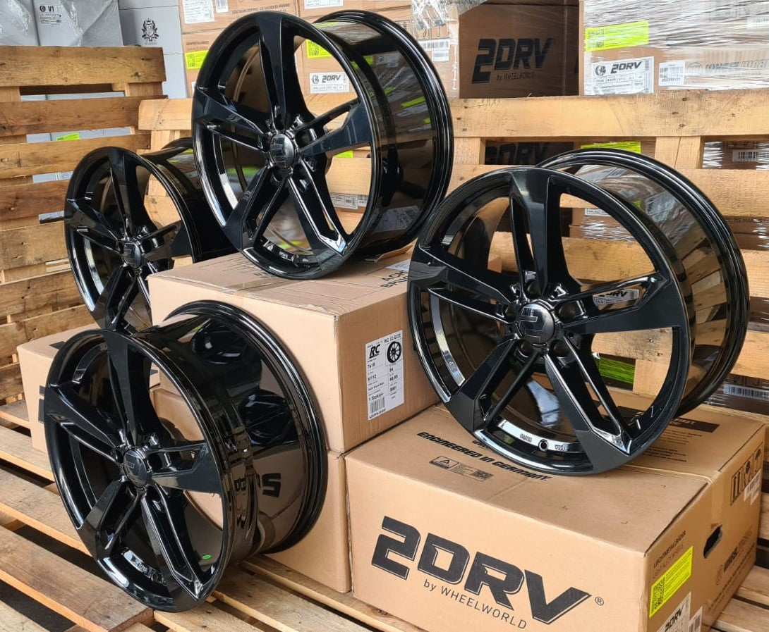 2DRV Wheelworld WH36 Felgen 18 Zoll Schwarz Glanz 8,0x18 ET30 5/112