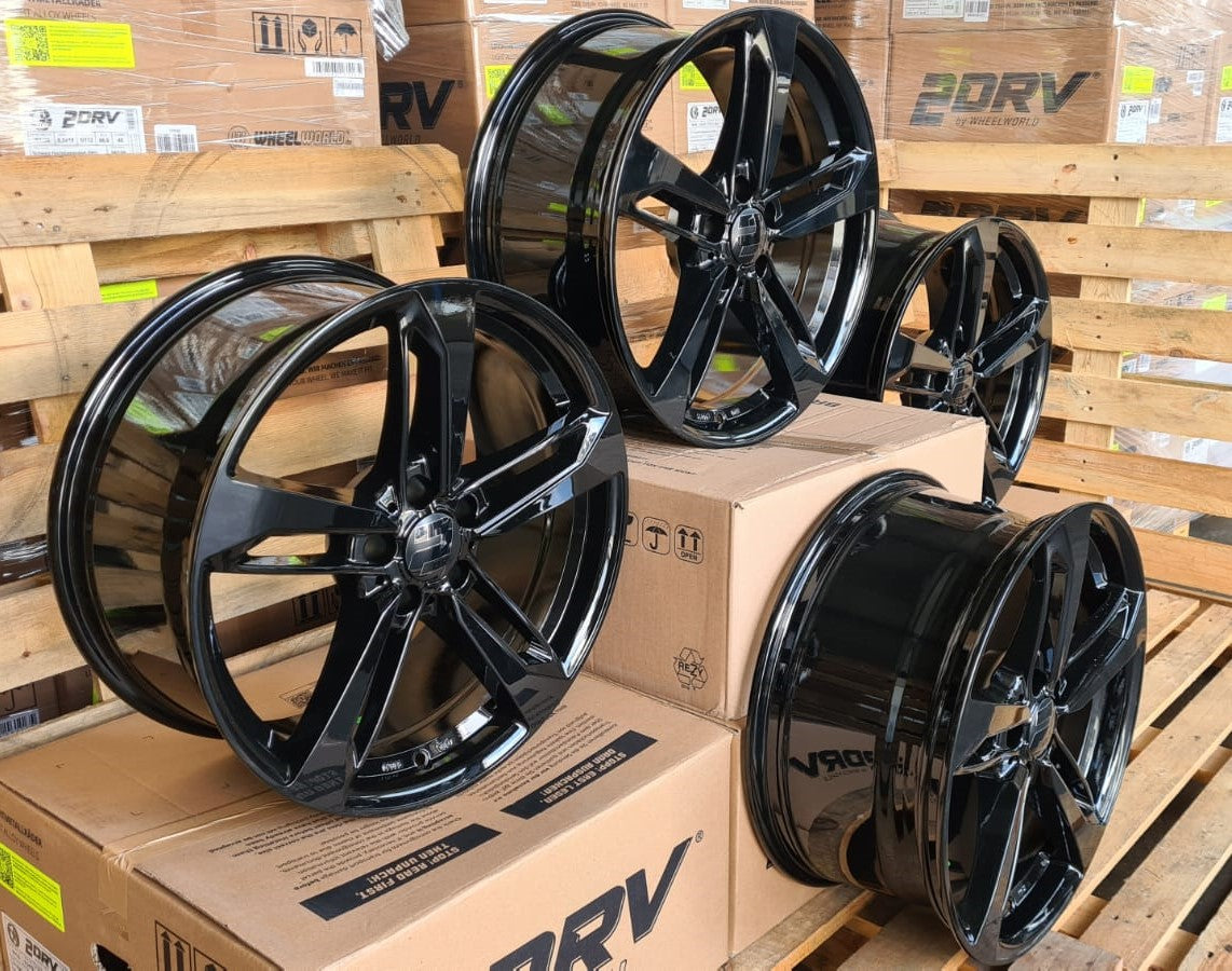 2DRV Wheelworld WH36 Felgen 18 Zoll Schwarz Glanz 8,0x18 ET30 5/112