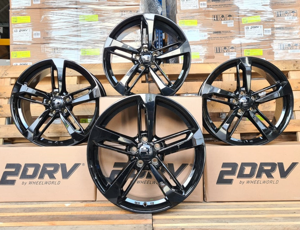 2DRV Wheelworld WH36 Felgen 18 Zoll Schwarz Glanz 8,0x18 ET30 5/112