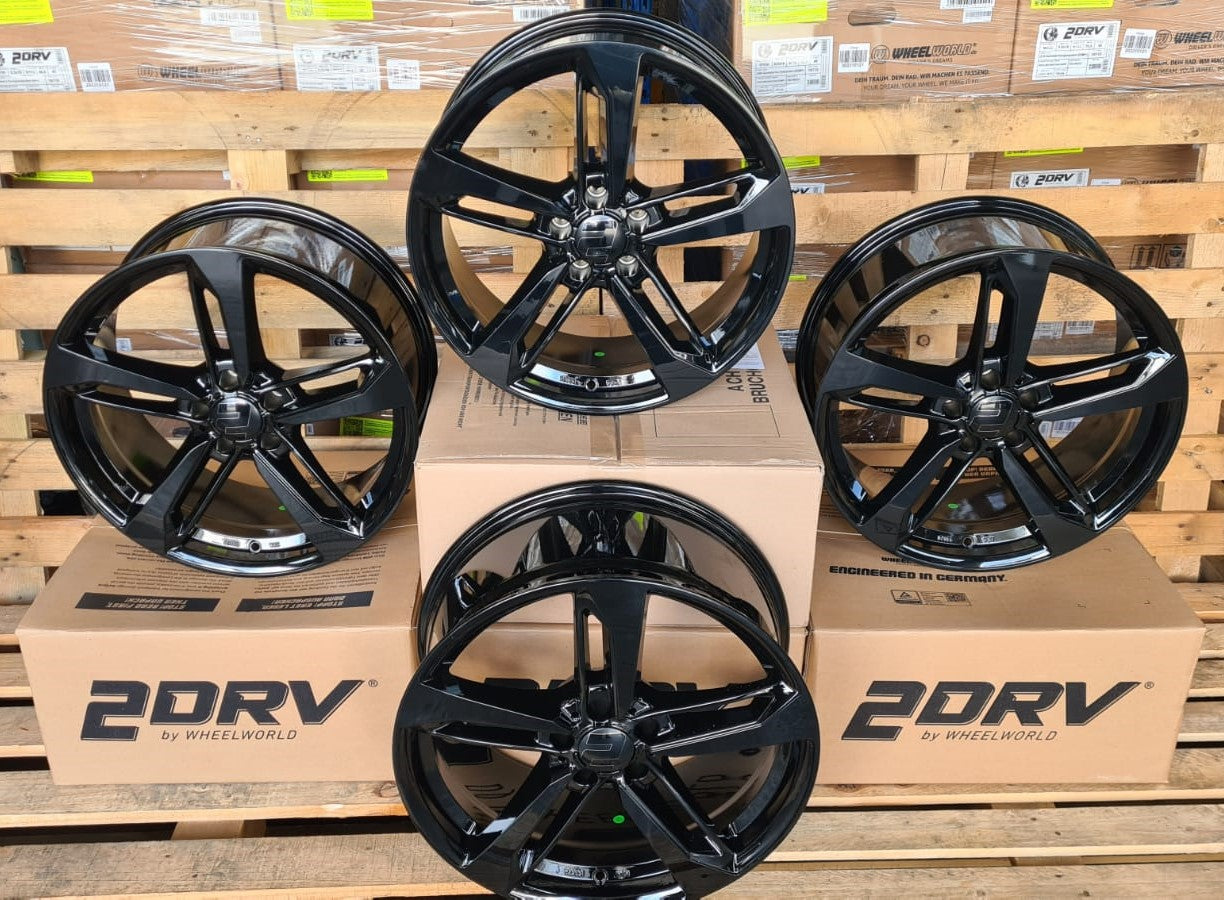 2DRV Wheelworld WH36 Felgen 18 Zoll Schwarz Glanz 8,0x18 ET30 5/112