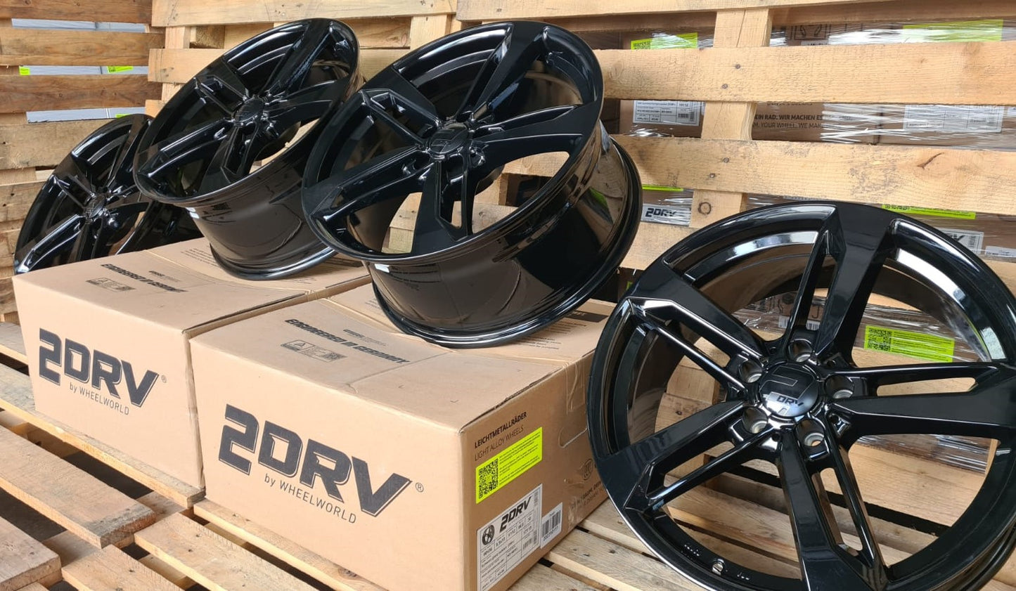 2DRV Wheelworld WH36 Felgen 18 Zoll Schwarz Glanz 8,0x18 ET40 5/112