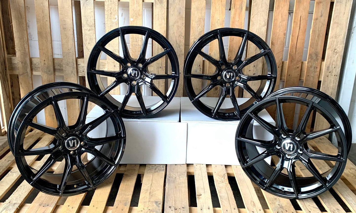 V1 Wheels V1 Felgen 18 Zoll Schwarz 8,0x18 ET35 5/120