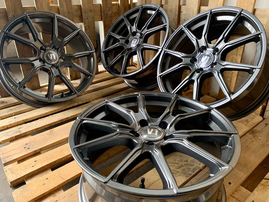 4er Satz V1 Wheels V1 19 Zoll Daytona Grau Alufelgen für Audi A3 S3 RS3 und VW Golf 7 8 GTI R